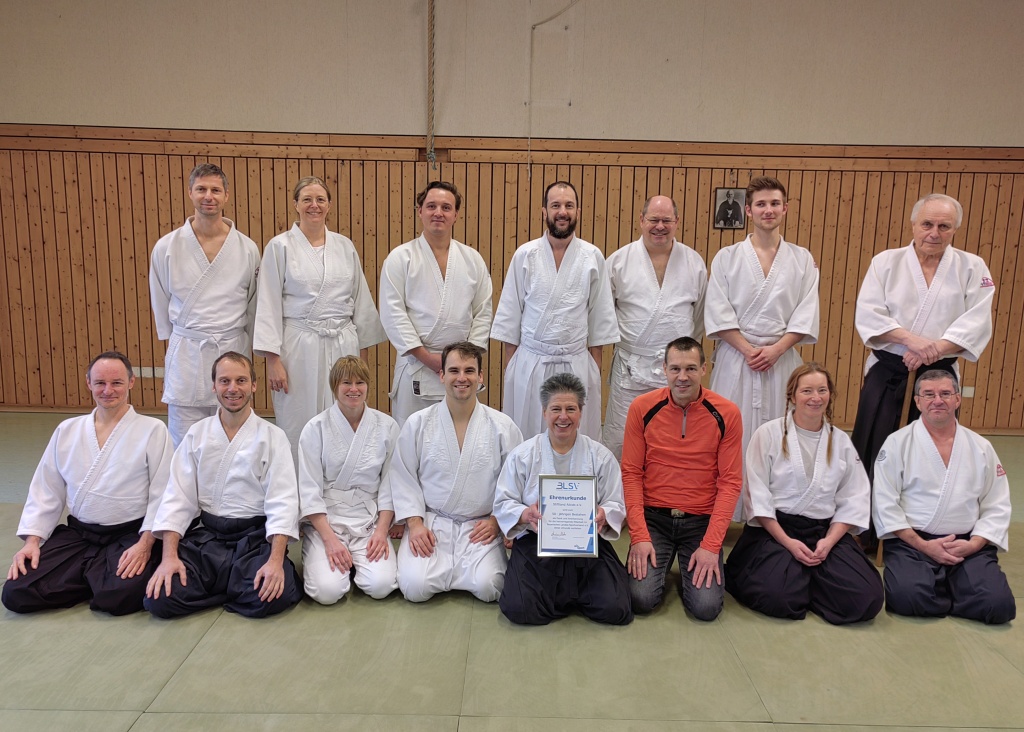Ehrenurkunde des BLSV für das Stiftland Aikido e.V. für das 50 - jährige Bestehen